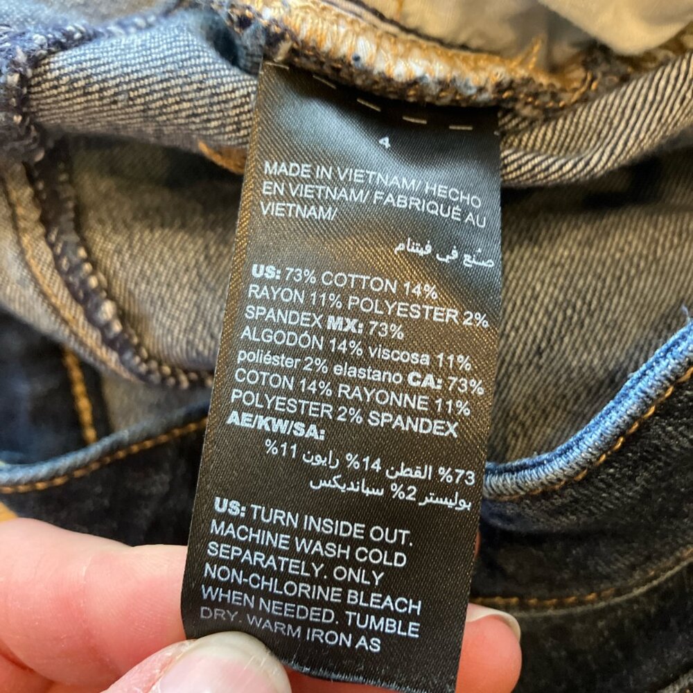 White‎ House Black Market The Slim Crop dark wash denim jean size 4 - Picture 7 of 8
